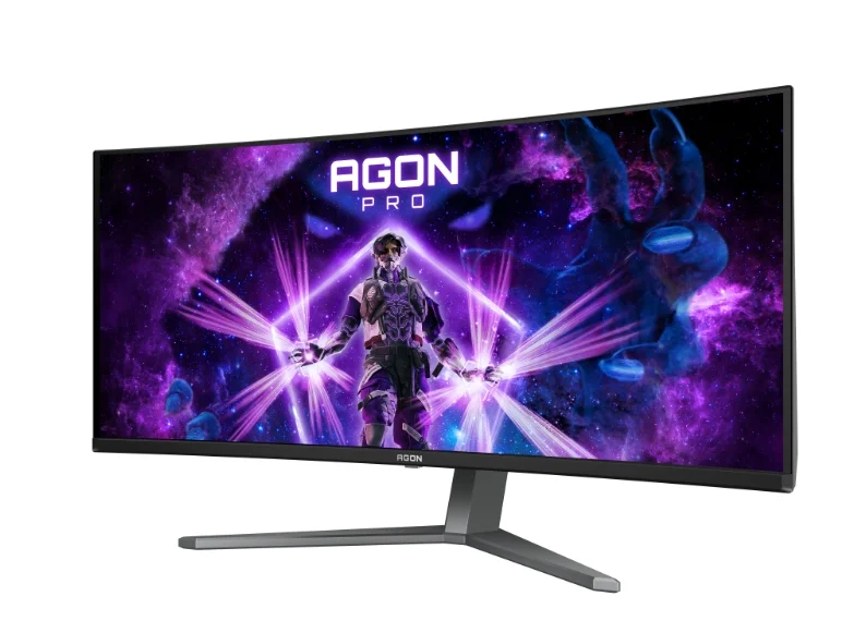 AOC AG346UCD, 34" Curved 1800R QD-OLED, 3440x1440@175Hz, 0.03msGtG, 1000 cd/m2, 1.5M:1, 80M:1DCR, Adaptive Sync, FlickerFree, Low Blue Light, 8Wx2, Tilt, Height Adjust, Swivel, 2xHDMI, DP, USB hub