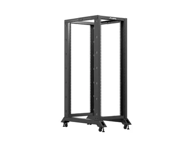 Комуникационен шкаф LANBERG – Open Rack 19", 32U, 600x1000 мм, черен