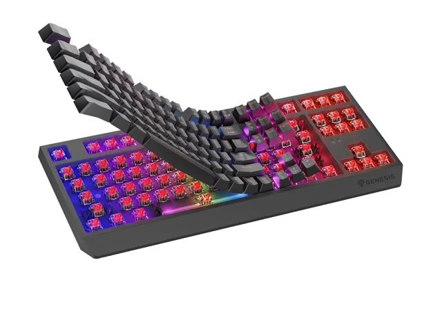 Гейминг клавиатура Genesis Thor 230 TKL Wireless RGB Outemu Red, Черна