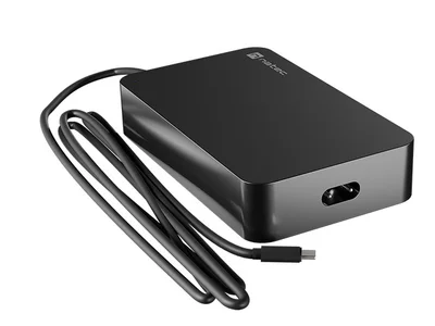 Захранващ адаптер Natec Grayling, 90W, USB-C, съвместим с лаптопи, таблети и смартфони