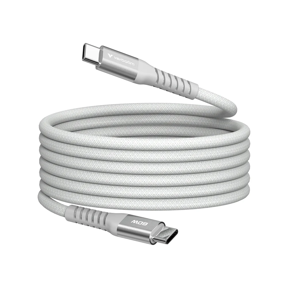 Verbatim Sync & Charge USB-C to USB-C 60W Magnetic 120 cm - Grey