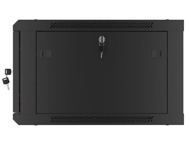 Lanberg rack cabinet 19" wall-mount 6U/600x600 for self-assembly with metal door black (flat pack)