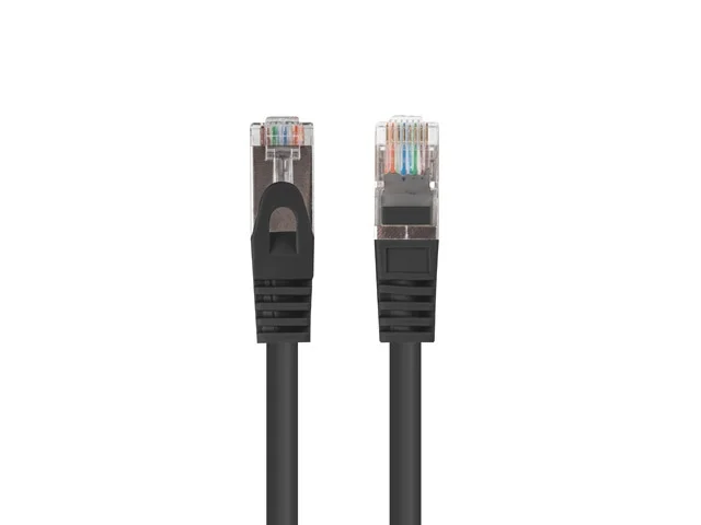 Lanberg patch cord CAT.6 FTP 0.25m, Fluke Passed, black (10-pack)