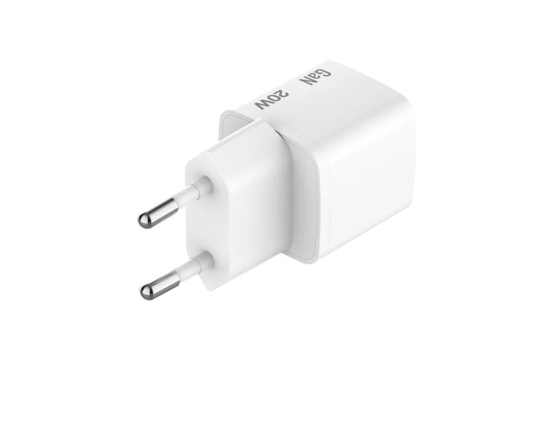 Зарядно устройство VERBATIM – Mini GaN Charger 20W, EU plug, USB-C, бяло