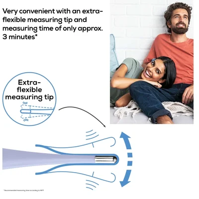 Beurer OT 20 BasalControl Basic - Ovulation thermometer; Suitable for oral & vaginal measurements; Can be disinfected, Waterproof, Measuring time: Up to 3 minutes