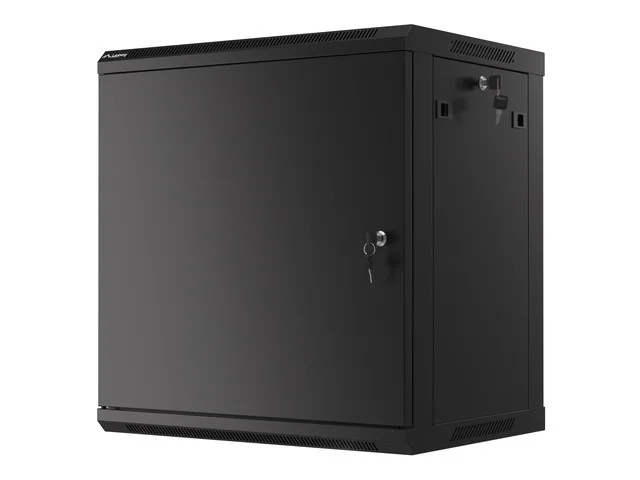 Lanberg rack cabinet 19" wall-mount 12U/600x450 for self-assembly with metal door black (flat pack)