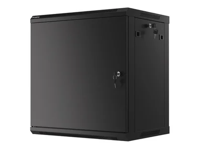 Lanberg rack cabinet 19" wall-mount 12U/600x450 for self-assembly with metal door black (flat pack)