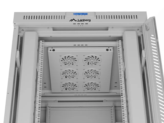 Lanberg rack cabinet 19" free-standing 42U/800x1000 (flat pack) with glass door lcd grey v2
