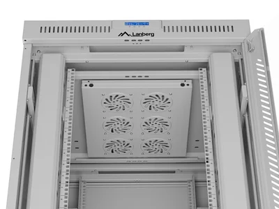 Lanberg rack cabinet 19" free-standing 42U/800x1000 (flat pack) with glass door lcd grey v2