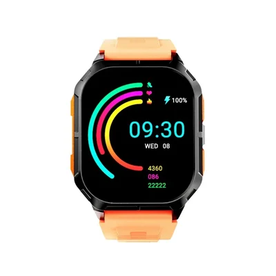 HiFuture Ultra 3 Black Orange, 2.0" IPS, 240x296, Bluetooth Call, IP68 Waterproof, 24/7 True Heart Rate & Blood Oxygen Sensor, Up to 7 days daily use, 100+ Sports Mode