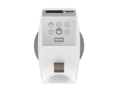 BenQ GV32 Portable Ceiling Projector, 1080P (1920x1080), 100K:1, 500 ANSI Lumens, 1.2X, Auto Keystone, HDMI (ARC 5.1 channel), USB-C (w/DP PD), USB, BT 5.0,  2x4W Speakers + 10W Woofer, Google TV, SmartRemote App, WiFi, 1.6kg, White