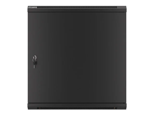 Lanberg rack cabinet 19" wall-mount 12U/600x450 for self-assembly with metal door black (flat pack)