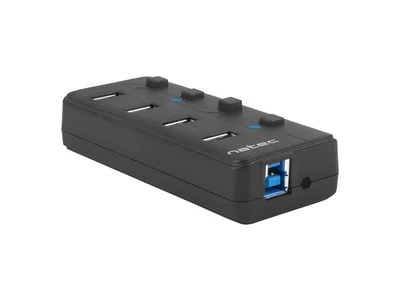 USB хъб NATEC Mantis 2 4-порта USB 3.0 с On/Off и AC адаптер