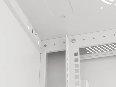 Lanberg rack cabinet 19" wall-mount 6U/600x450 for self-assembly with metal door grey (flat pack)