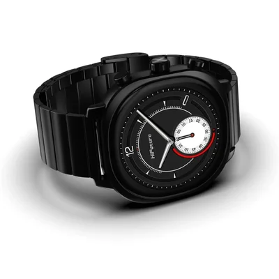 HiFuture AIX  Black, 1.43"AMOLED, 466*466, Powered by Dual Core & Syntra AI, Bluetooth Call, 1ATM Waterproof, Sixth Generation Health Sensor, Stainless Steel, Up to 10 days daily use