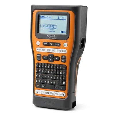 Brother PT-E560BTSP Handheld Industrial Labelling system + 1x TZEFX231, TZES241, TZES251, TZES651