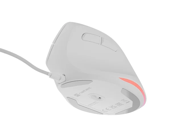 Natec Vertical Mouse Crake 2 Pro 12800DPI Optical White