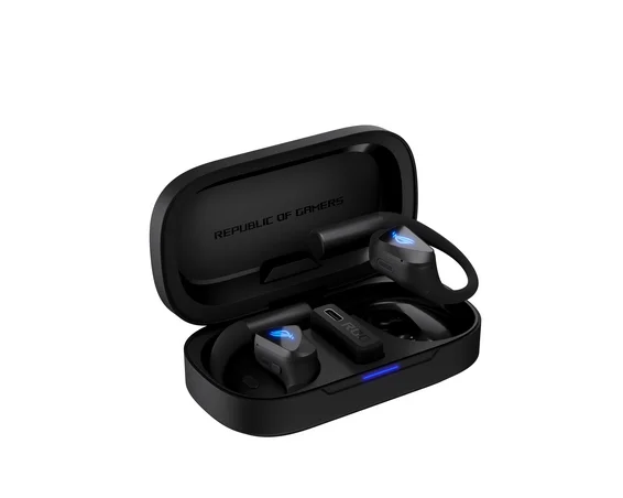 Геймърски слушалки ASUS ROG Cetra Open Wireless, In-ear, безжични, черни