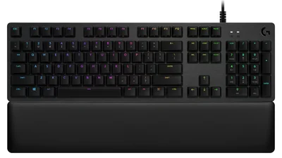 Logitech G513 Keyboard, GX Brown Tactile, Lightsync RGB, USB Passthrough Data/Power, Alumium Alloy, Game Mode, Memory Foam Palmrest, Gaming Keycaps, Keycap Puller, Black Carbon