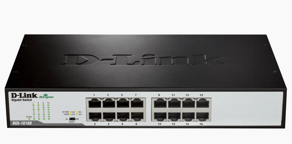 Суич D-LINK 16 порта Gigabit 10/100/1000Base-T, за монтаж в рак