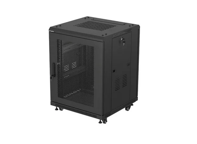Lanberg rack cabinet 19" free-standing 15U/600X600 (FLAT PACK) with mesh door black