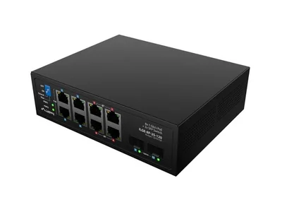 Суич LANBERG ILGE-8P-2S-120 10 порта PoE++ 4xBT 4xAT 2xSFP DIN, неуправляем, Gigabit Ethernet