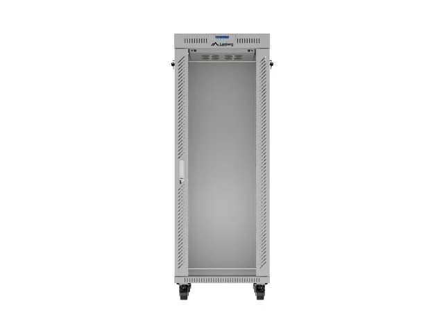 Комуникационен шкаф LANBERG – 32U/600x800, свободностоящ, 19", стъклена врата, сив