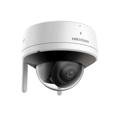 HikVision 4 MP Outdoor Audio Fixed Dome Network Camera, 2.8mm, F1.6, IR up to 30m, H.265, IP66, Digital WDR, 1 built-in microphone, 1 built-in speaker, built-in memory card slot (up to 512 GB), Wi-Fi IEEE802.11b, 802.11g, 802.11n, 2 Antennas, 12Vdc/7W