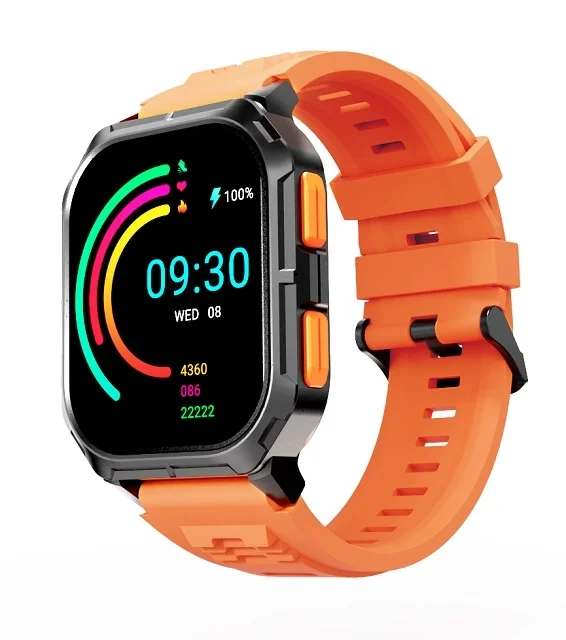 HiFuture Ultra 3 Black Orange, 2.0" IPS, 240x296, Bluetooth Call, IP68 Waterproof, 24/7 True Heart Rate & Blood Oxygen Sensor, Up to 7 days daily use, 100+ Sports Mode