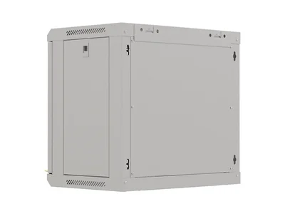 Lanberg rack cabinet 19" wall-mount 9U/540x350 (flat pack) with glass door grey