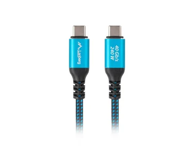 Lanberg USB-C M/M 4.0 cable 2m 240w 8k 60hz black-blue