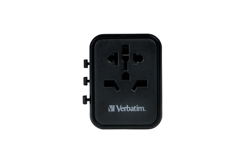 Адаптер за пътуване Verbatim UTA-02 универсален с USB-C PD 20W и USB-A QC 3.0