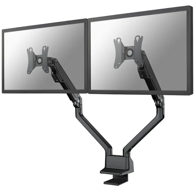 Стойка за монитор NEOMOUNTS BY NEWSTAR FPMA-D750D за 2 дисплея, 10"–32", VESA 75x75/100x100, черна