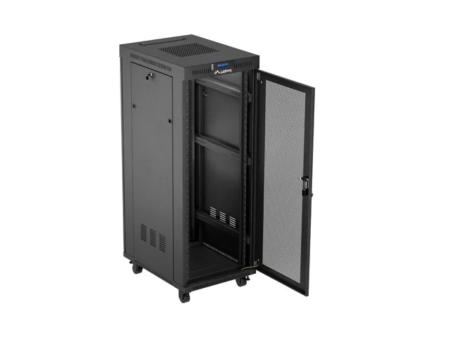 Lanberg rack cabinet 19" free-standing 32U/600X800 (FLAT PACK) with mesh door LCD black