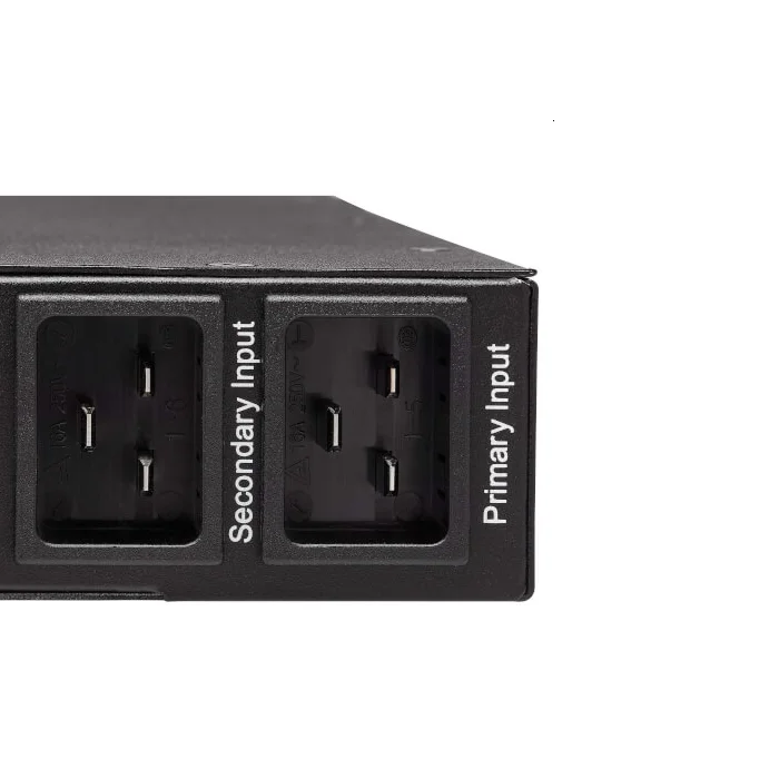 Tripp Lite by Eaton 3.8kW Single-Phase Switched Automatic Transfer Switch PDU, Two 200-240V C20 Inlets, 8 C13 & 2 C19 Outputs, 1U, TAA