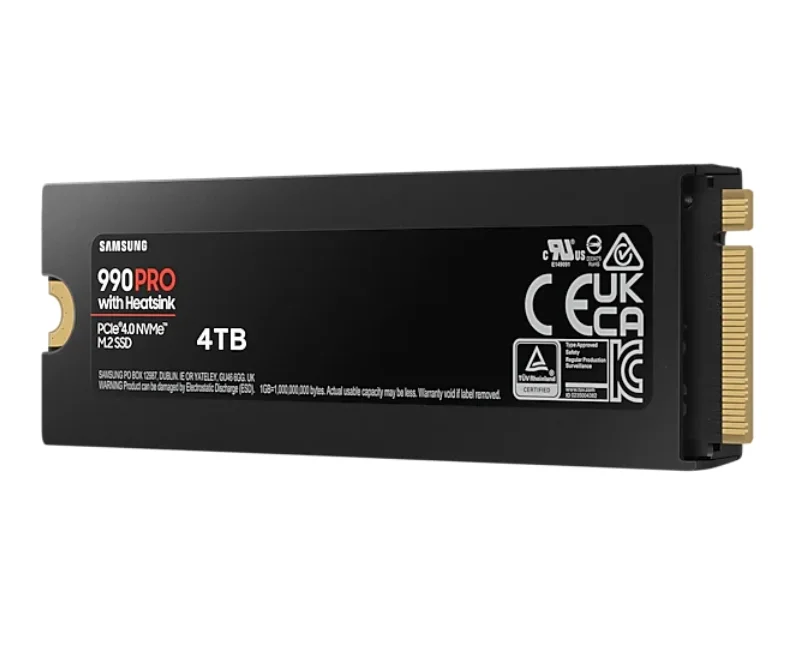 SSD диск SAMSUNG 990 PRO Heatsink 4TB M.2 NVMe MZ-V9P4T0CW