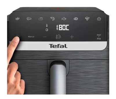 Фритюрник с горещ въздух Tefal Easy Fry Mega Compact EY8618E0 7.5L, 2020W, LED дисплей, Черен