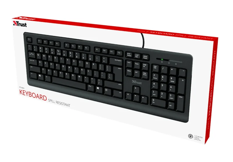 Клавиатура TRUST Primo, жична, USB, кирилизация БДС, черна