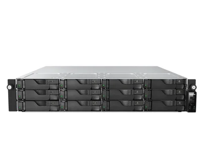 Asustor AS7212RDX, 2U 12-bay NAS, AMD Ryze 7 Pro 7745 Octa-Core 3.8GHz (up to 5.3GHz), 16GB ECC DDR5-4800 UDIMM (Max. 192GB),12 x SATA3 6Gb/s; 3.5"/2.5" HDD/SSD,1x M.2 NVMe slot (PCIe Gen5 x4), 2x GLAN 2x 10GLAN (10G/1G), Redundant 550W, Rail Kit, Black
