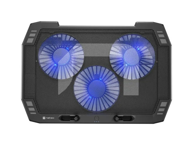 Охлаждаща стойка за лаптоп Natec Oriole 15.6"-17.3", 3 вентилатори, LED осветление, 2 USB