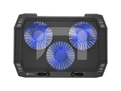 Охлаждаща стойка за лаптоп Natec Oriole 15.6"-17.3", 3 вентилатори, LED осветление, 2 USB