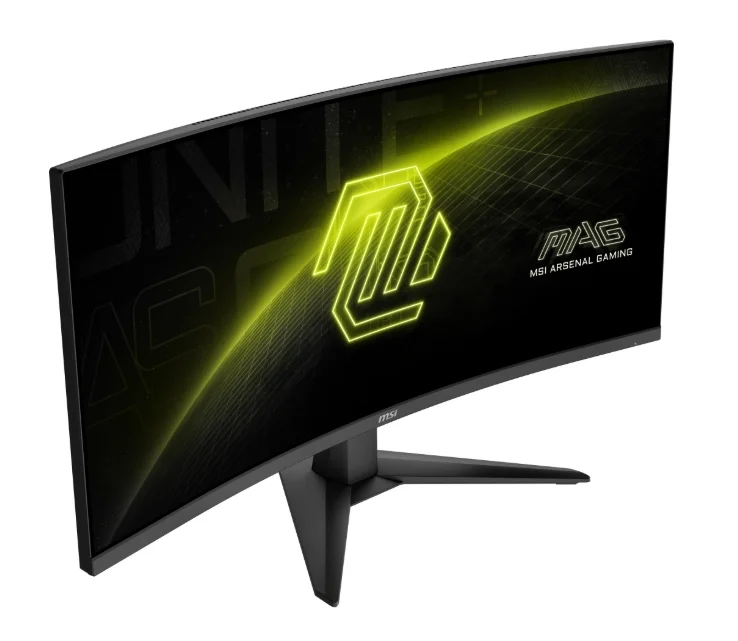 MSI MAG 346CQ, 34", 1ms, 180Hz, Rapid VA, 3440 x 1440 (UWQHD), 21:9, CURVE 1500R, AMD FreeSync Premium, 75% DCI-P3, AG, HDR Ready, 300 nits, 4000:1, DCR 100M:1, DP(1.4a), 2xHDMI 2.0b, Tilt, VESA, Black, 6.3kg