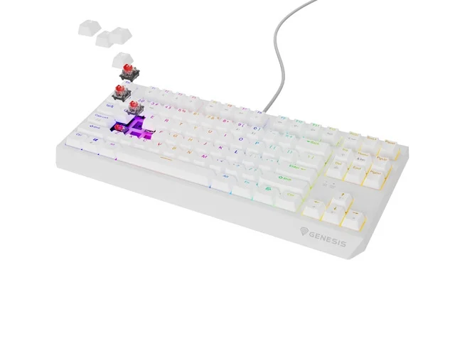 Геймърска клавиатура Genesis Thor 230 TKL RGB Outemu Red Hot Swap Бяла