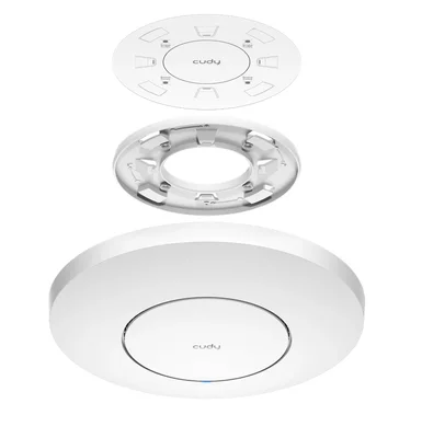 Cudy AP3000 Wi-Fi 6 2.5G Access Point AX3000 Dual Band Ceiling Mount Wi-Fi 6 Access Point, Chipset MT7981, 802.11ax/ac/a/b/g/n, 2402Mbps at 5GHz + 574Mbps at 2.4GHz, 1 x 2.5G RJ45 Port, MU-MIMO, Support 12V DC or 802.3at PoE or Passive PoE, Internal Ant