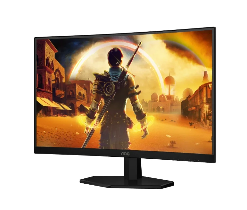 AOC C27G42E, 27" Curved 1500R, VA, WLED, 1920x1080@180Hz, 1ms GtG, 0.5ms MPRT, 300cd m/2, 3000:1, 80M:1 DCR, Adaptive Sync, FlickerFree, Low Blue Light, 2Wx2, Tilt, 2xHDMI, DP