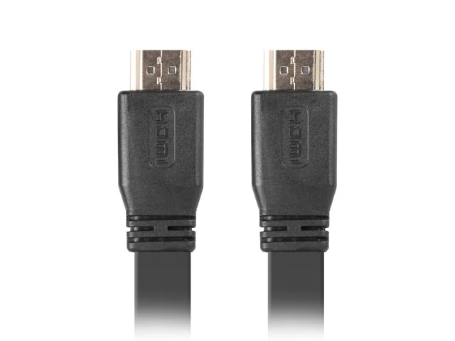 HDMI кабел Lanberg 2.0 1m, 4K, плосък, черен