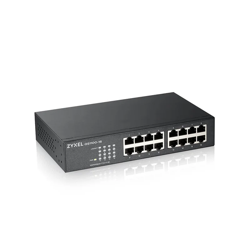 Мрежов суич ZyXEL GS1100-16v4 16 порта Gigabit, неуправляем