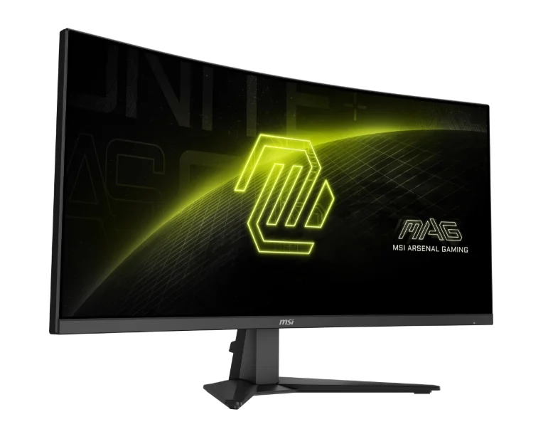 MSI MAG 346CQ, 34", 1ms, 180Hz, Rapid VA, 3440 x 1440 (UWQHD), 21:9, CURVE 1500R, AMD FreeSync Premium, 75% DCI-P3, AG, HDR Ready, 300 nits, 4000:1, DCR 100M:1, DP(1.4a), 2xHDMI 2.0b, Tilt, VESA, Black, 6.3kg