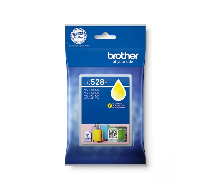 Brother LC528Y Yellow Ink Cartridge for MFCJ5010DW/MFCJ5110DW - 5000 page yield