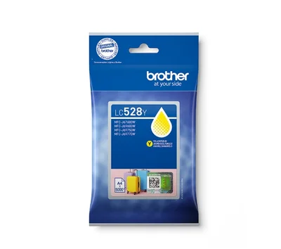 Brother LC528Y Yellow Ink Cartridge for MFCJ5010DW/MFCJ5110DW - 5000 page yield